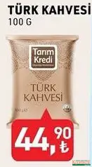 TARIM KREDİ TÜRK KAHVESİ 100 G fiyat ve kampanya bilgisi